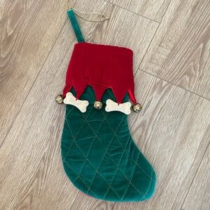 Vintage Dog Christmas Stocking